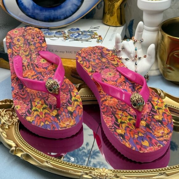 🆕 KURT GEIGER LDN 🧿 X MATTHEW WILLIAMSON NWOB Pink Kensington Flipflop, Sz 7 - Picture 6 of 13
